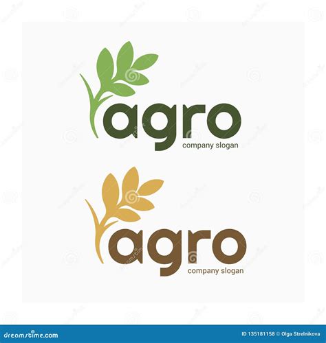 Agro Company Logo Vector Nature And Farming Logotype Stock Vector