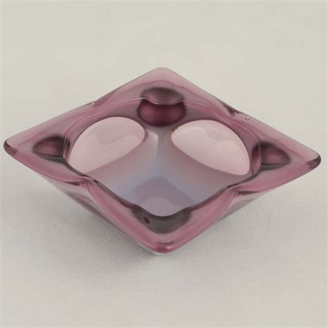 Purple Art Glass Ashtray Vtg By Charmings On Etsy
