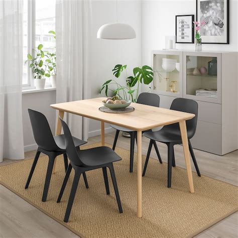 1x ikea karlby countertop 2x ikea alex drawer units8x bqlzr stainless steel kitchen adjustable feet round 2 dia furniture leg. LISABO / ODGER Table and 4 chairs - ash veneer, anthracite ...
