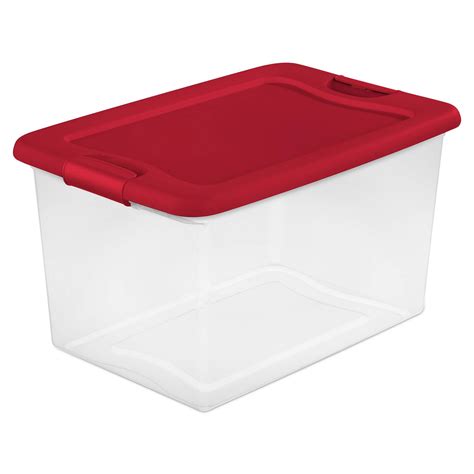 Sterilite 64 Qt Clear Plastic Latching Lid Storage Bin Container Tote