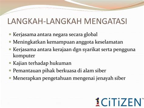 Antara usaha yang membantu menyekat gejala ini ialah dengan penubuhan cyber security malaysia. PPT - JENAYAH SIBER PowerPoint Presentation - ID:5609654