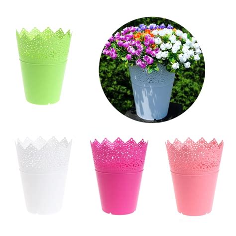 Hollow Mini Flower Pot Plastic Vase Plant Pot Vertical Garden Pots