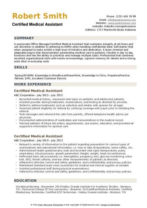 Your working experience and skills plus our functional resume builder. Medical Assistant Resume Example - Mryn Ism