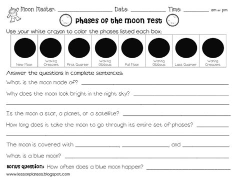 10 Best Images Of Moon Calendar Worksheet Calendar Moon Phase Blank