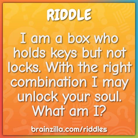 I Am A Box Who Holds Keys But Not Locks With The Right Combination I Riddle Answer