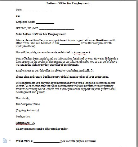 Maybe you would like to learn more about one of these? Employment Letter Format