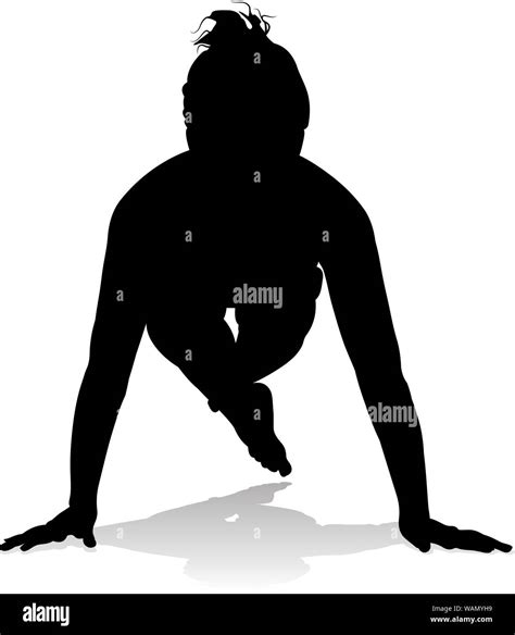 Yoga Pilates Pose Woman Silhouette Stock Vector Image And Art Alamy