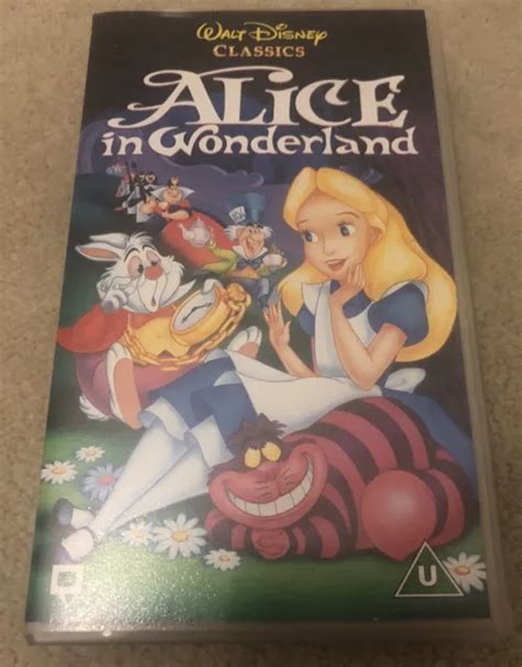 WALT DISNEY CLASSICS Alice In Wonderland VHS Video Vintage EUR 4 88