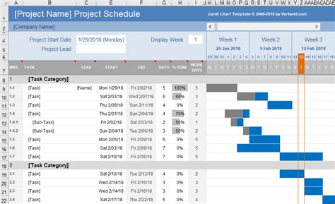 gantt chart template  excel