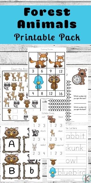 🦌 Free Printable Forest Animals Worksheet