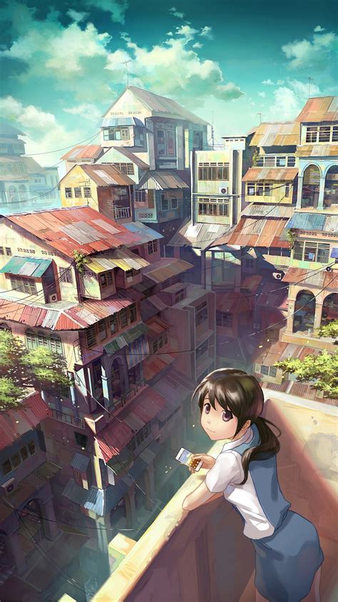 Girl On Balcony By ~dsngiap Animation Art Anime Scenery Manga Art