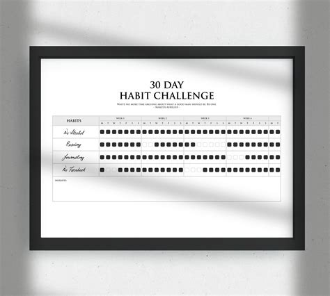 Develop Strong Habits With A 30 Day Habit Challenge Etsy