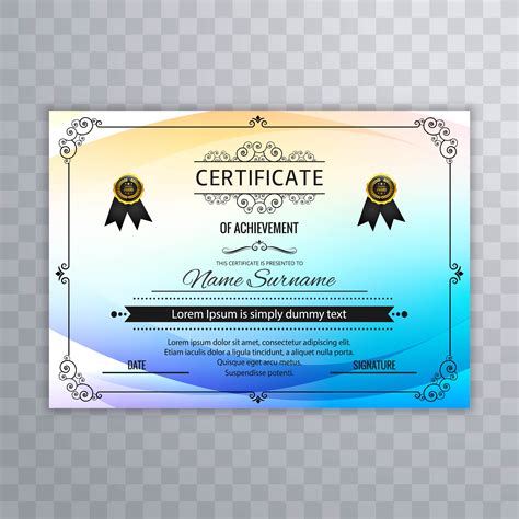 Abstract Colorful Certificate Template Design 246394 Vector Art At Vecteezy