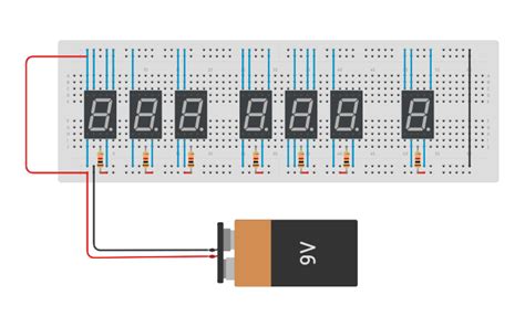 Circuit Design Mi Nombre Con Displays De 7 Segmentos Tinkercad