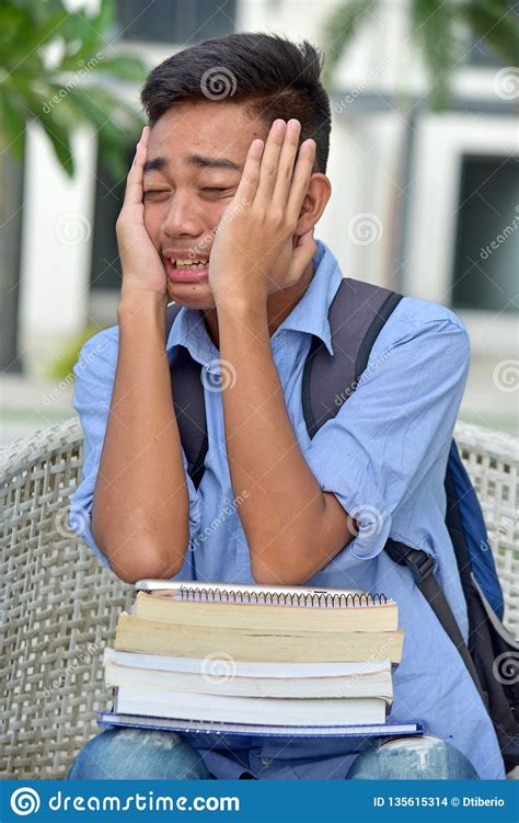 College Diverse Student And Anxiety Stock Photo Image Of University