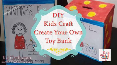 Kids Craft Diy Create Your Own Toy Bank K4 Craft