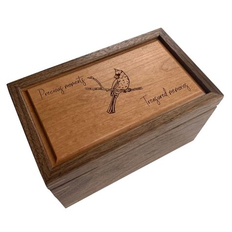 walnut cherry keepsake box personalized mad tree woodcrafts®