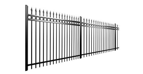 Powder Coated Black Steel Picket Fence Garrison Fencing