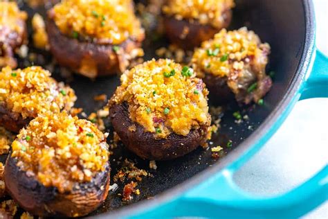 Simple Cheese Stuffed Mushrooms - Food and Cooking Pro