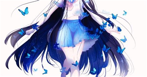 Download There Is Beauty In Everything Anime Butterfly Blue Anime Anime
