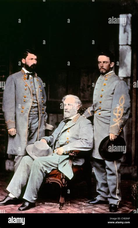 Generals Curtis Lee Robert E Lee And Lieutenant Colonel Walter Taylor