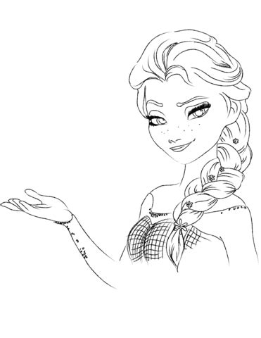 Download Beautiful Elsa Coloring Page - Free Printable Coloring ...