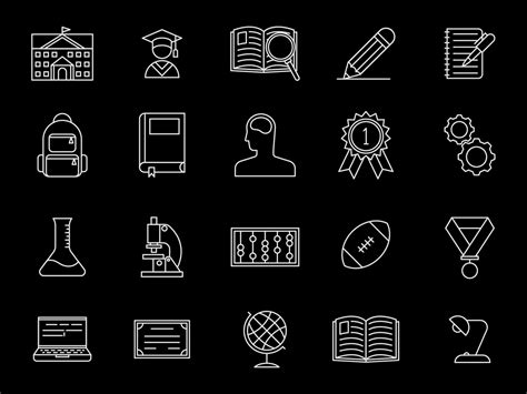 20 Free Education Vector Icons Ai
