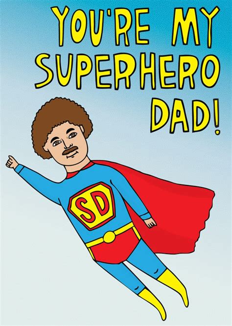 Fathers Day Card Youre My Super Hero Dad Etsy