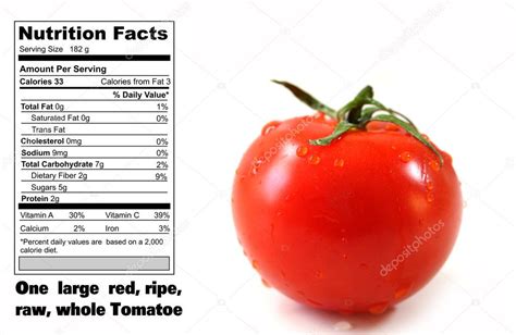 Nutrition Facts Of Tomato Stock Photo By ©snehitdesign 8622847