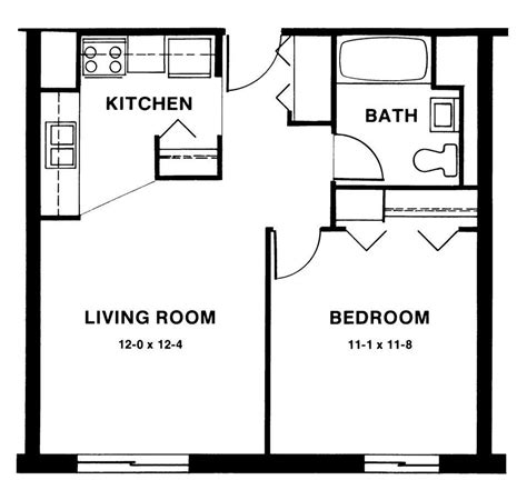 1 Bedroom Unit 1 5 Accessible Floor Plan 1 Small House Plans House