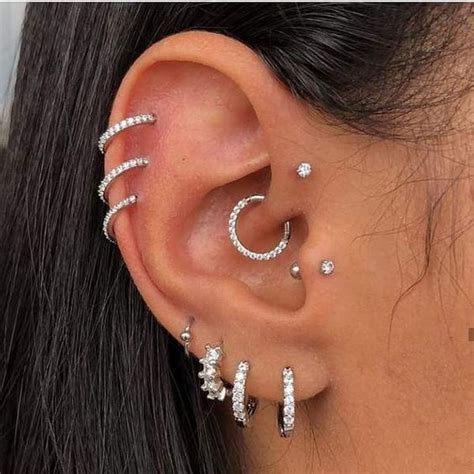 25 Stacked Helix Piercing Ideas Youll Instant Want Styleoholic