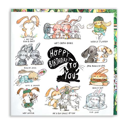 Hoppy Birthday To You Rabbit Birthday Card Jelly Armchair