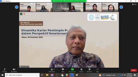 Seri Webinar Grup Riset Kearifan Lokal Feb Uns Bahas Dinamika Karier