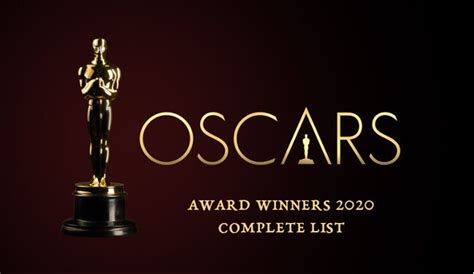92nd Oscar Award Winners Complete List