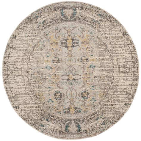 Safavieh Monaco Graymulti 9 Ft X 9 Ft Round Area Rug Mnc209g 9r