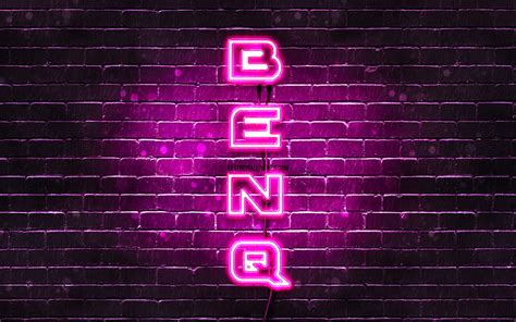 Benq Purple Logo Vertical Text Purple Brickwall Benq Neon Logo