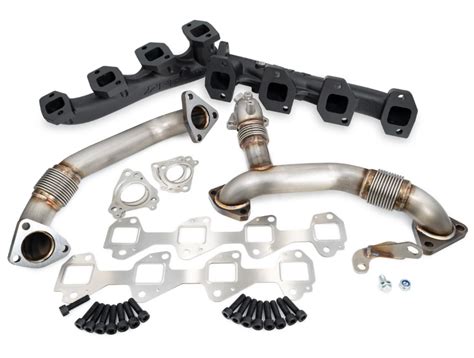 Ppe High Flow Exhaust Manifold And Up Pipe Kit For Chevrolet Duramax