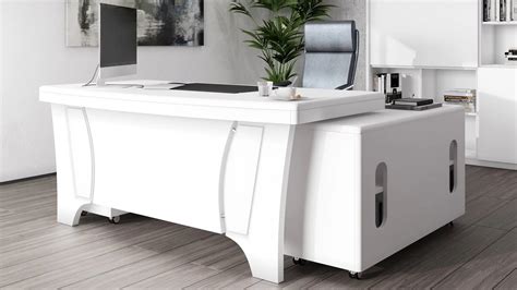 Quincy Desktop M620 White White Office Furniture White Executive