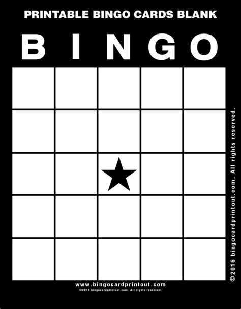 Printable Bingo Cards Blank Bingocardprintout Printable Bingo Cards