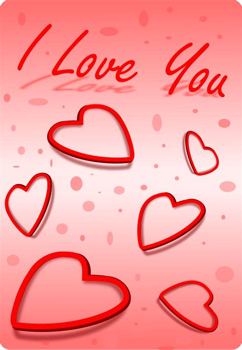 I Love You Hearts Free Vector Graphic On Pixabay