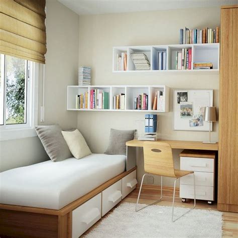 Want a bedroom where you can work and rest? 40+ Creative Storage Design For Small Spaces Bedroom Ideas