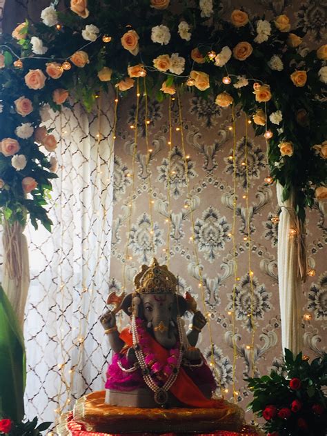 Lord Ganesha Decor At Home Ganesh Chaturthi Decoration Ganpati