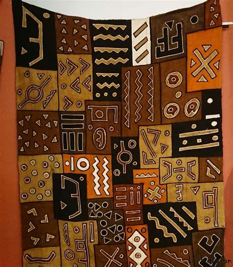 Bogolan Tissu Traditionnel Africain Du Mali Plaid Ou Déco Murale