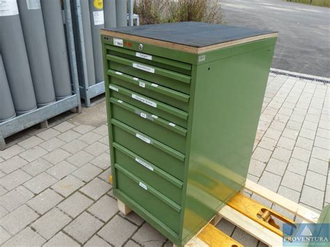 magazin schubladenschrank metall grün