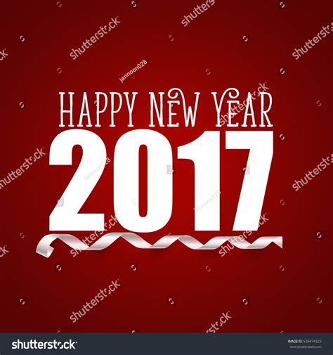 Happy New Year 2017 Vector Illustration 539474323 Shutterstock