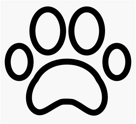 Paw Print Paw Print Outline Vector Hd Png Download