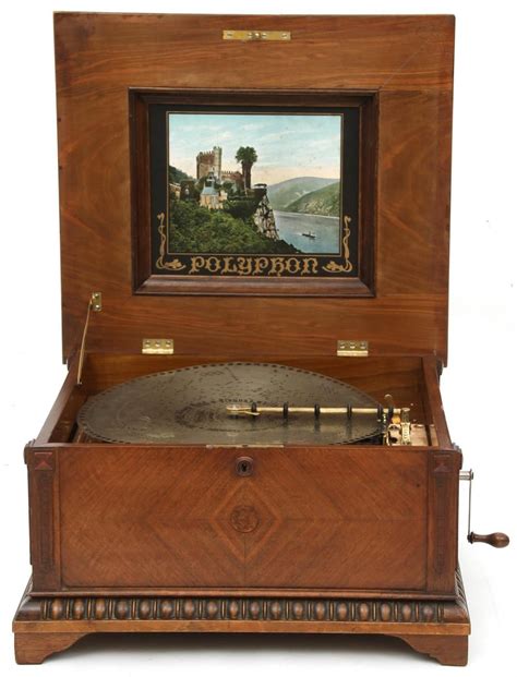 Lot Polyphon Disc Music Box With 20 Discs