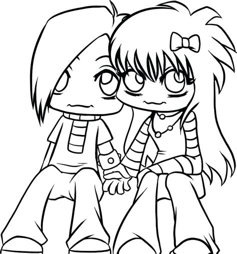 Emo Heart Coloring Pages At Free Printable Colorings