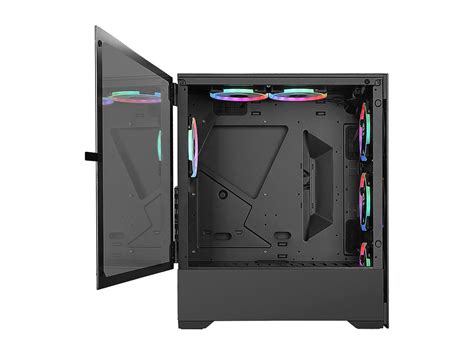 Bgears B Voguish Rgb Black Computer Case With 6 X 120mm Argb Fan