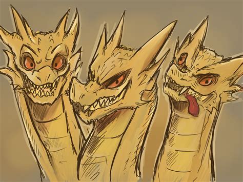 King Ghidorah Cartoon